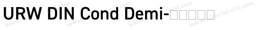 URW DIN Cond Demi字体转换